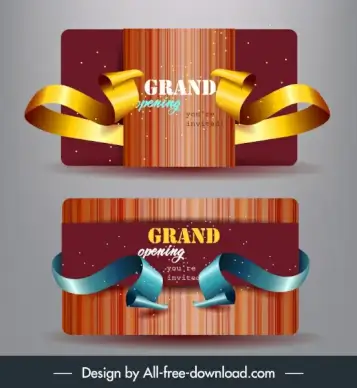 grand opening invitation card elegant luxury 3d decor