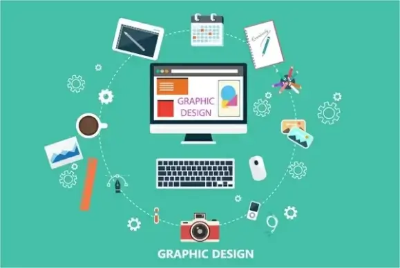 graphic design concepts with circle infographic illustration