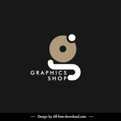 graphics shop logo template flat circle curves sketch