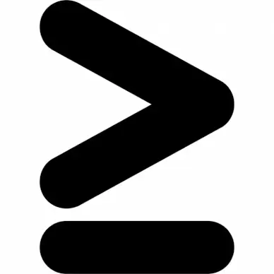 greater than equals sign icon flat silhouette sketch