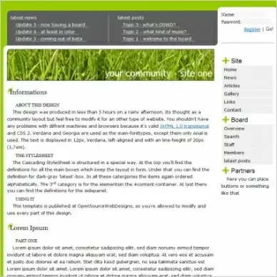 Green Community Template