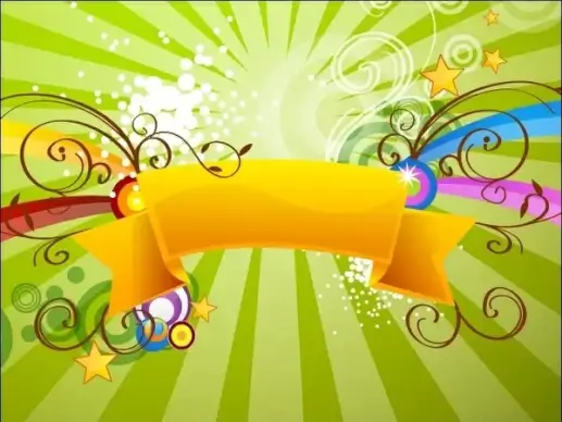 banner background design with dynamic illustration