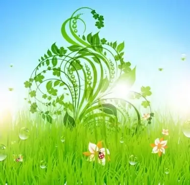 purity nature background modern colorful flower leaves decor