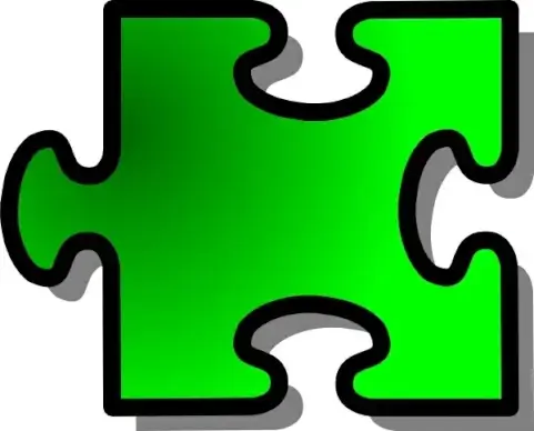 Green Jigsaw Piece clip art