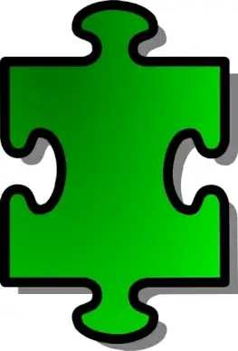 Green Jigsaw Piece clip art