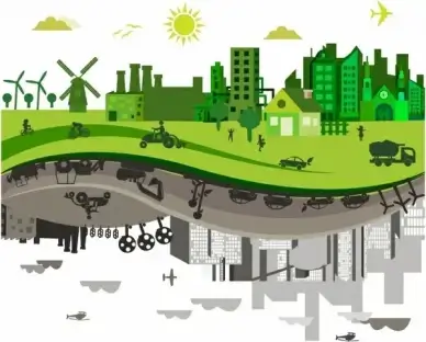Green Vs. Polluted City