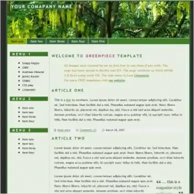 Greenpiece Template