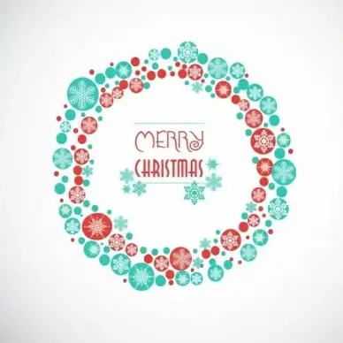 Greeting card with Christmas wreath