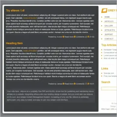 Grey Blog Template
