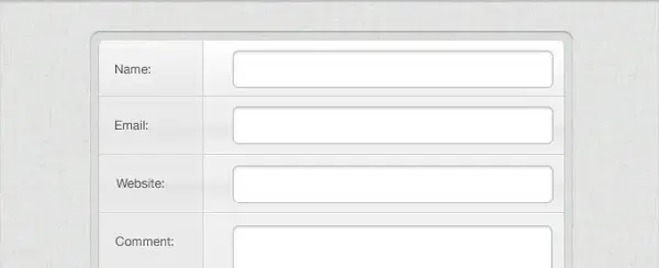 Grey Comment Form PSD