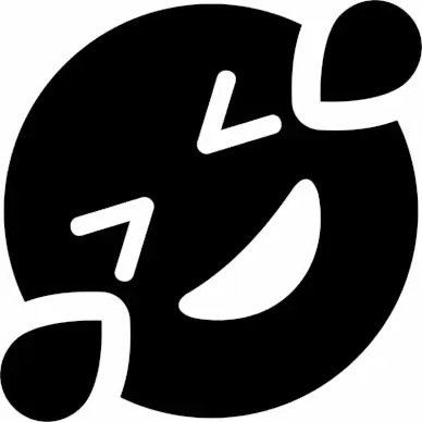 grin squint tear icon flat black white contrast circle shape funny design