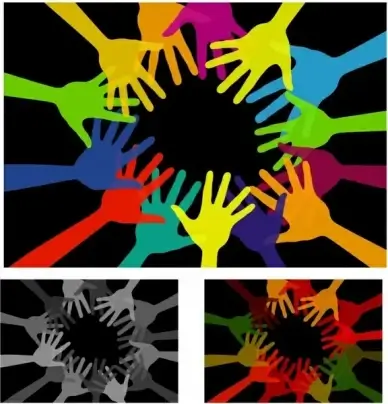 Group of hands