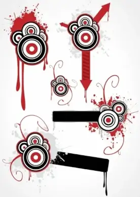 Grunge Circles & Arrows