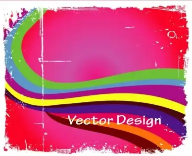 grunge colorful vector in pink background
