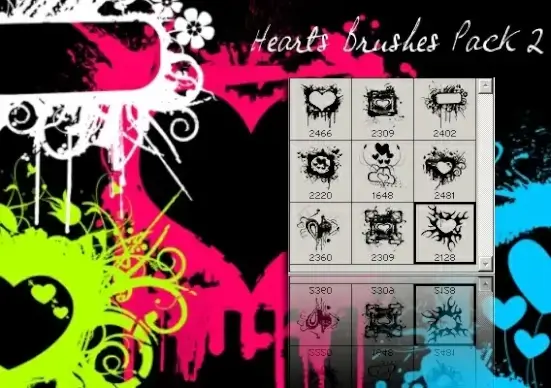 Grunge Heart Brushes