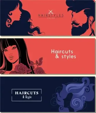 haircut advertising dark design hairstyle decor