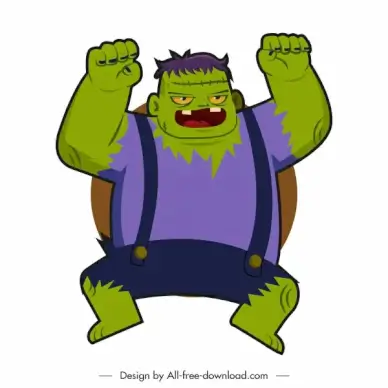 halloween character icon frightening evil sketch