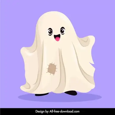 halloween costume icon cute ghost sketch cartoon design 