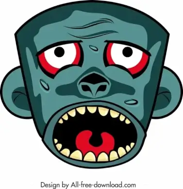 halloween mask template fearful evil face symbol