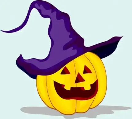 halloween object funny pumpkin face icon
