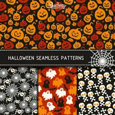 halloween patterns illustration