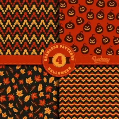 halloween seamless pattern illustratios