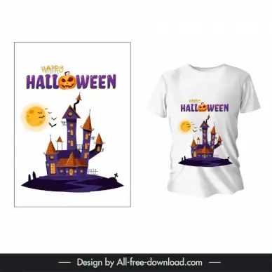 halloween t shirt template haunted house decor