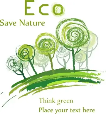 hand draw eco background