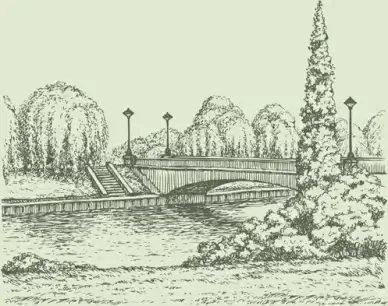 hand drawn bridges retro style vector