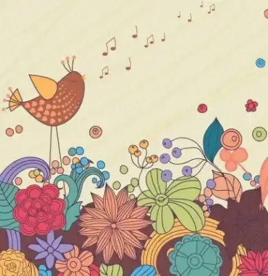 hand drawn cheerful background vector set