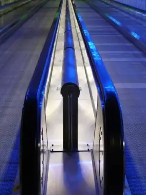 handrails moving walkway roller platform