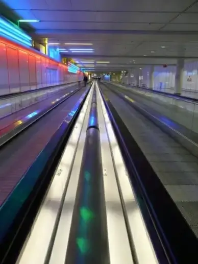 handrails moving walkway roller platform