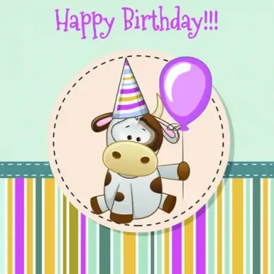 happy birthday baby greeting cards vector