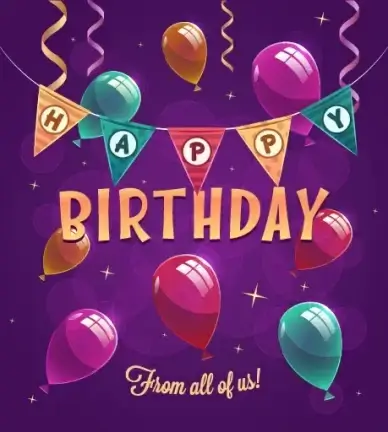 happy birthday creative background vector