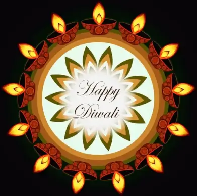 happy diwali design vector colorful background illustration