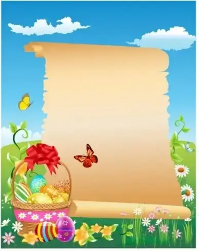 Happy Easter scroll