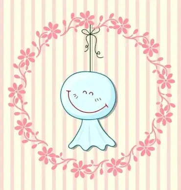 happy emoticon background weather forecast symbol wreath decor