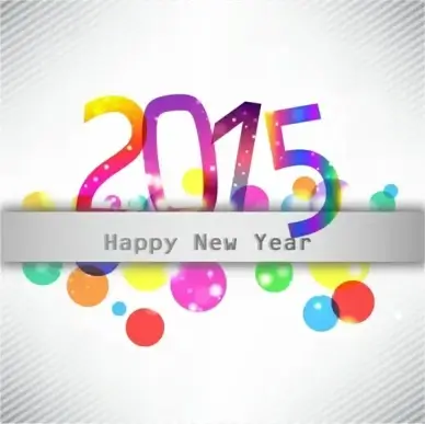 Happy new year 2015 illustration