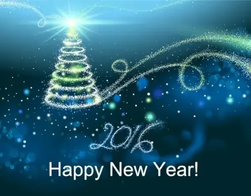 happy new year and merry christmas 2016 background