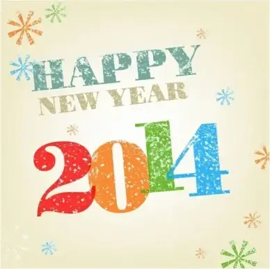 Happy New Year Stamp effect