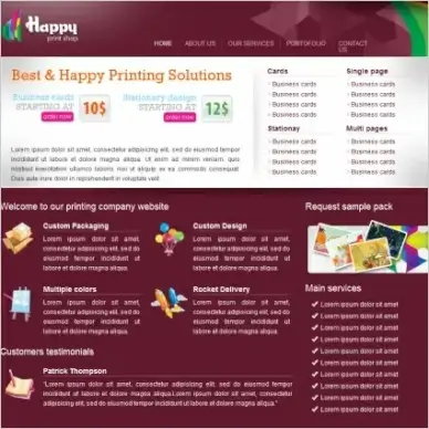 Happy Print Shop Template