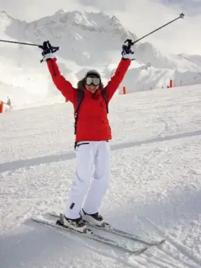 happy skier