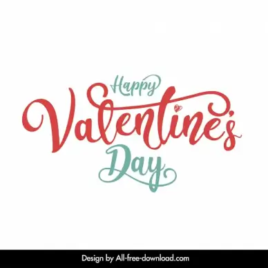 happy valentine day typography  template calligraphic font decor