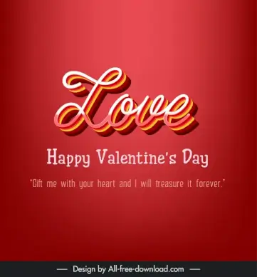 happy valentines day typography poster template elegant lettering decor
