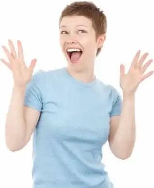 happy woman isolated