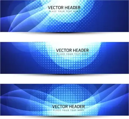 header banner blue abstract background