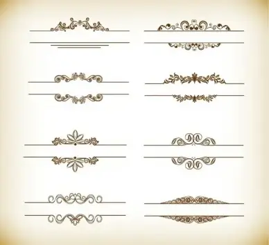 header frame with retro floral elements vector illustration