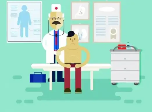 health care drawing doctor patient icons colored cartoon