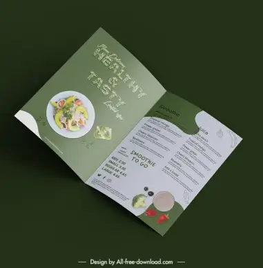 healthy and tasty menu template elegant bright vegetarian salad 