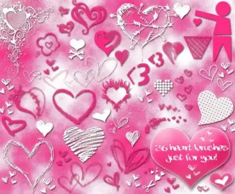 Heart Brushes